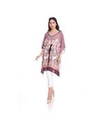 Lilac Paisley Print Front Tie Kaftan Tunic to keep you updated with the Latest Fashion