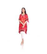 Red Abstract Print Kaftan Tunic to keep you updated with the Latest Fashion