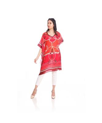 Red Abstract Print Kaftan Tunic to keep you updated with the Latest Fashion 2