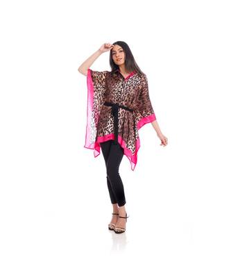 Fuschia and Brown Animal Print Kaftan Shirt to keep you updated with the Latest Fashion 2