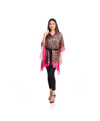 Fuschia and Brown Animal Print Kaftan Shirt to keep you updated with the Latest Fashion 5