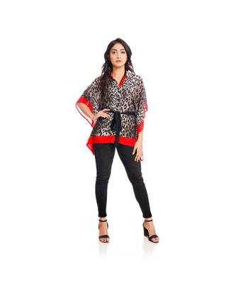 Red and Black Animal Print Kaftan Shirt to keep you updated with the Latest Fashion 1