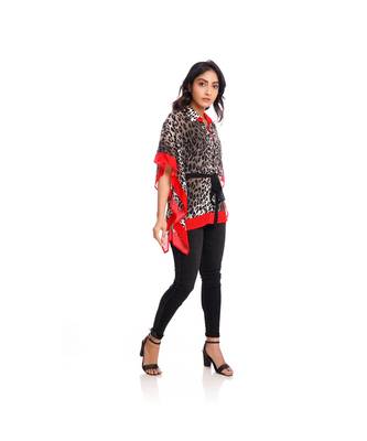 Red and Black Animal Print Kaftan Shirt to keep you updated with the Latest Fashion 2