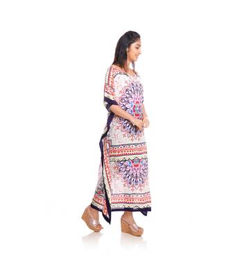 Multicolor Gabstract Print Long Kaftan to keep you updated with the Latest Fashion 3