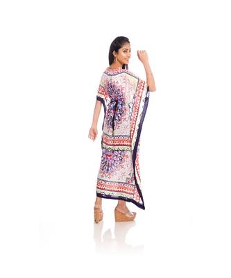 Multicolor Gabstract Print Long Kaftan to keep you updated with the Latest Fashion 5