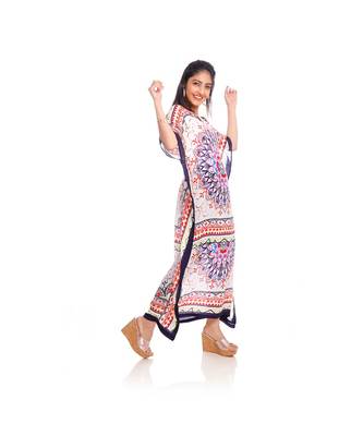 Multicolor Gabstract Print Long Kaftan to keep you updated with the Latest Fashion 6