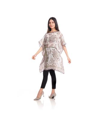 Grey Paisley Print Front tie Print Kaftan Tunic to keep you updated with the Latest Fashion 5