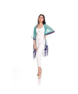 Green Geometric Print Kaftan Cover up to keep you updated with the Latest Fashion 5