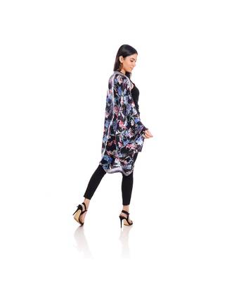 Black Floral Print Cape to keep you updated with the Latest Fashion 5