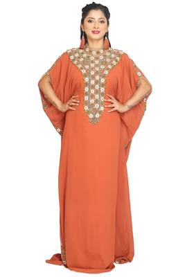Kaftan Arabic Maxi Hand Beaded Caftan Farasha Floor Length Party Wear Wedding Gown Beach Stylish Women Dress 1