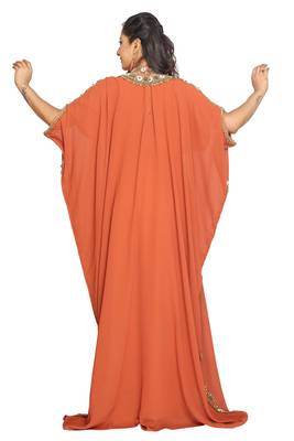Kaftan Arabic Maxi Hand Beaded Caftan Farasha Floor Length Party Wear Wedding Gown Beach Stylish Women Dress 4