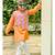 Flower Print Jacket with Kurta and Pajama
