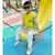 Pineapple Print Round Cut Kurta with Bandi