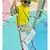 Pineapple Print Round Cut Kurta with Bandi