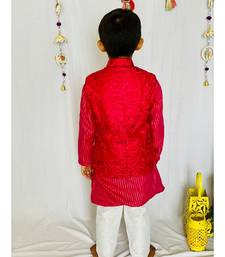 Three Piece Embroidered Jacket Set