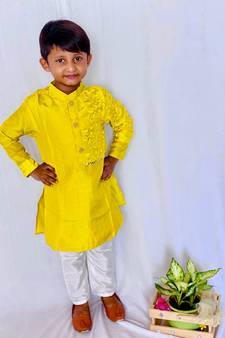 One Side Embroidered Kurta with Pajama