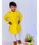 One Side Embroidered Kurta with Pajama