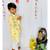 Yellow Embroidered Kurta with Pink Chudidar