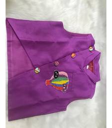 Purple Bandi with Zig Zag Print Kurta and Chudidar
