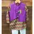 Purple Bandi with Zig Zag Print Kurta and Chudidar