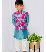 Slant Cut Bandi with Kurta and Pajama