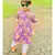 Floral Kurta With Thread Work Jacket And Pyjama