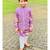 Floral Kurta With Thread Work Jacket And Pyjama