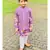 Floral Kurta With Thread Work Jacket And Pyjama