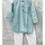 Ice Blue Embroidered Kurta with Chudidar