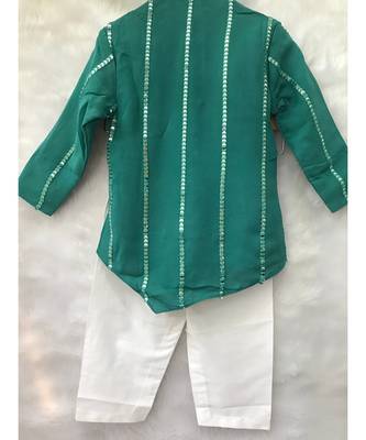Dark Green Embroidered Kurta with Chudidar 5
