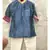 Blue Zig Zag Print Kurta with Abla work Jacket and Chudidar