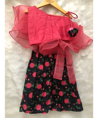 Ruffled Crop top with flowered Palazzo 6