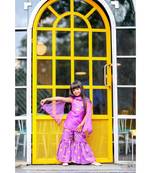 Cow Print incut kurta with sharara and dupatta