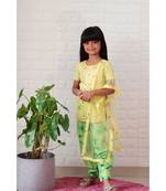 Chanderi Kurta with Batik Print Dhoti