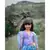 Floral Printed frock with flower on waist.