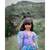 Floral Printed frock with flower on waist.