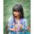 Floral Printed frock with flower on waist.