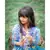 Floral Printed frock with flower on waist.