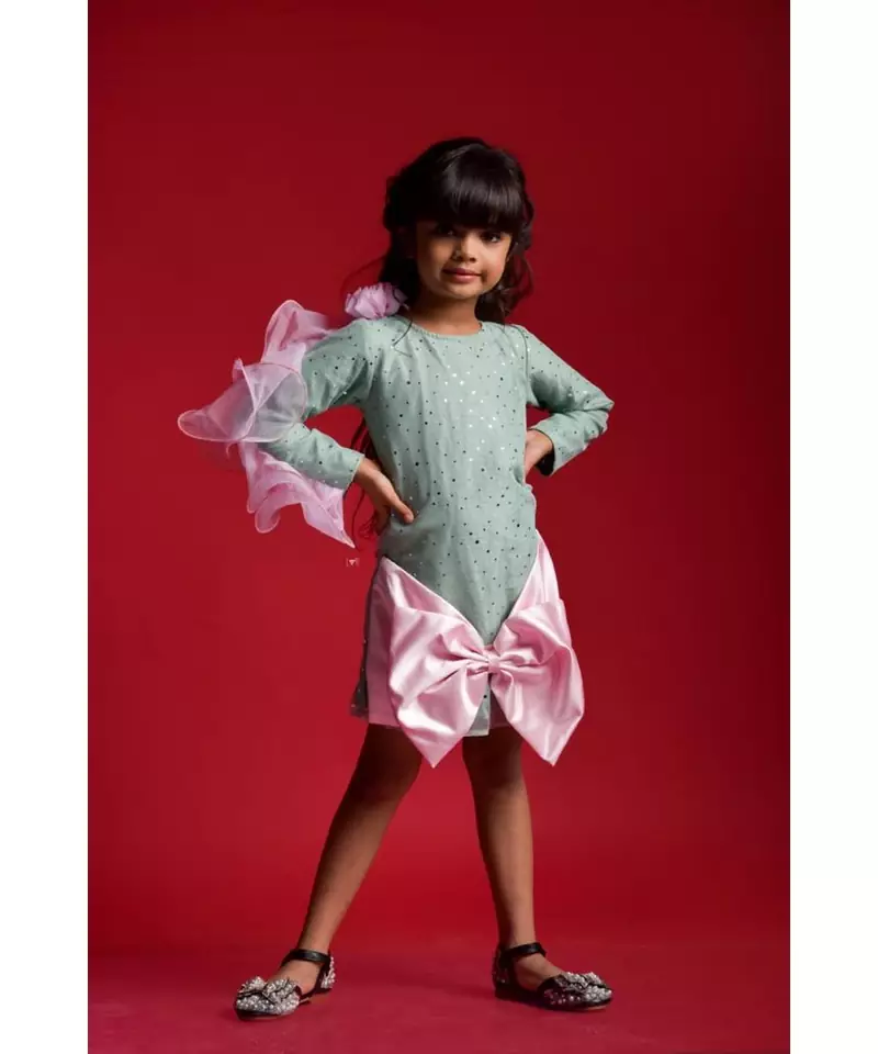 Frock with big Pink Bow in Front