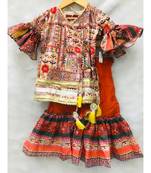 Short Angrakha Kurta with Sharara