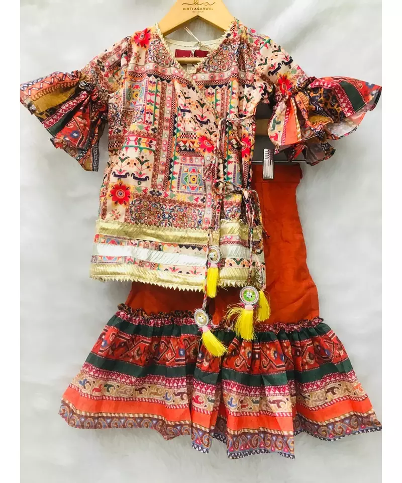 Short Angrakha Kurta with Sharara