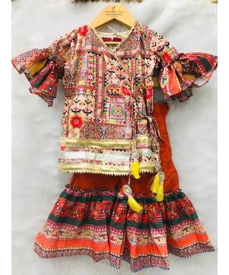 Short Angrakha Kurta with Sharara 3