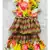 Flower Print Short Kurta with Net Dupatta and Sharara