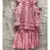 Embroidered pink kurta with Balloon Sleeves and Sharara