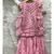 Embroidered pink kurta with Balloon Sleeves and Sharara