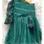 Sequin work one off Shoulder frock with balloon sleeves