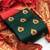 VredeVogel Green red Banarasi silk Unstitched dress material