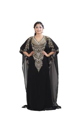 Muslim Kaftan Women Dress Abaya Maxi Islamic Long Sleeve Arab Jalabiya Dress 1