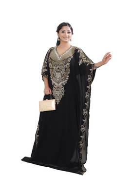 Muslim Kaftan Women Dress Abaya Maxi Islamic Long Sleeve Arab Jalabiya Dress 3