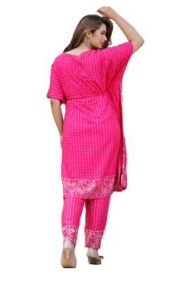 RF 1177 Pink Kaftaan & Pant 4